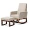 Baxton Studio Yashiya Light Beige Upholstered Rocking Chair and Ottoman Set 123-6818-6820 - alternate 1